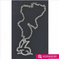collier lapin strass